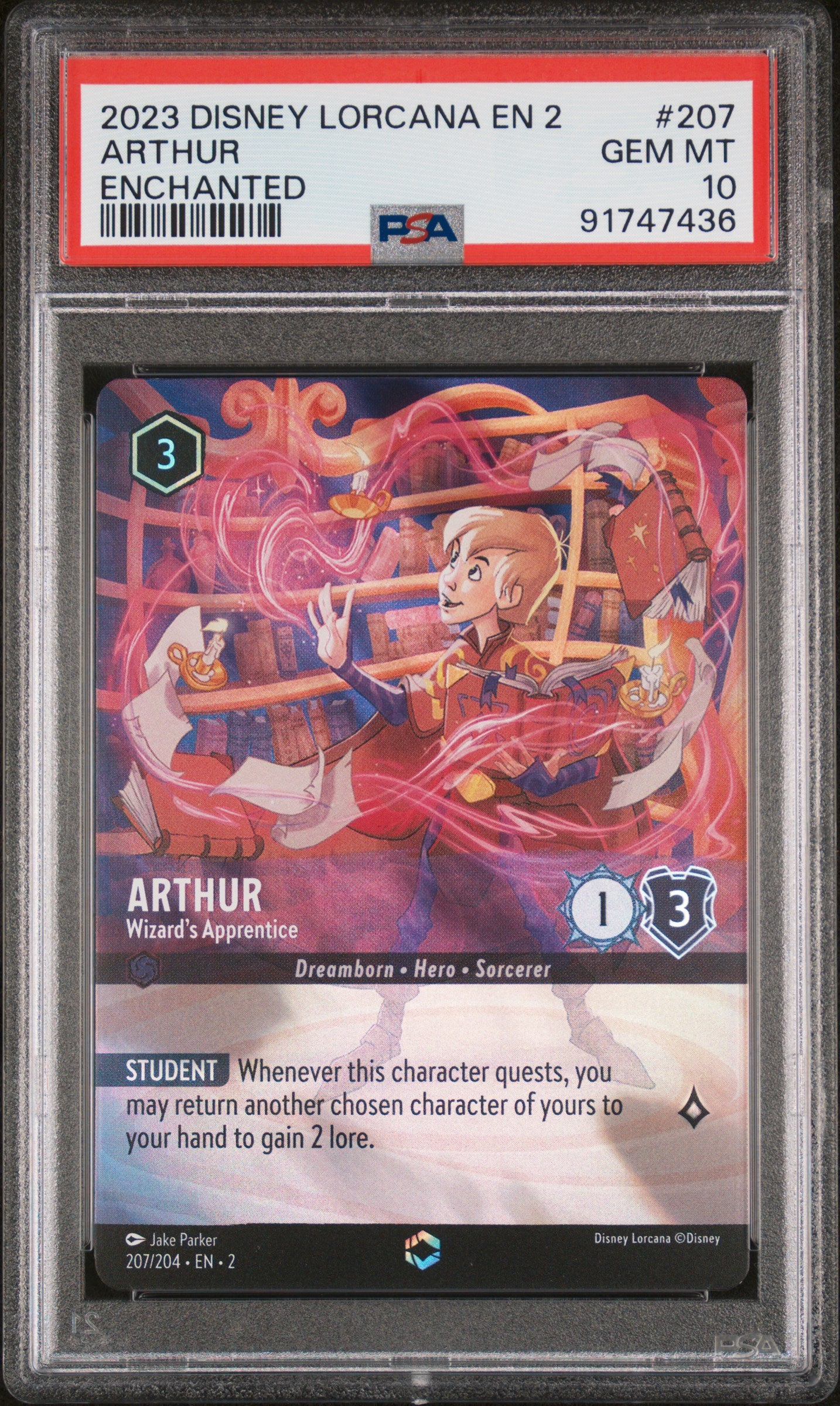 PSA 10 Arthur - Wizard's Apprentice Enchanted