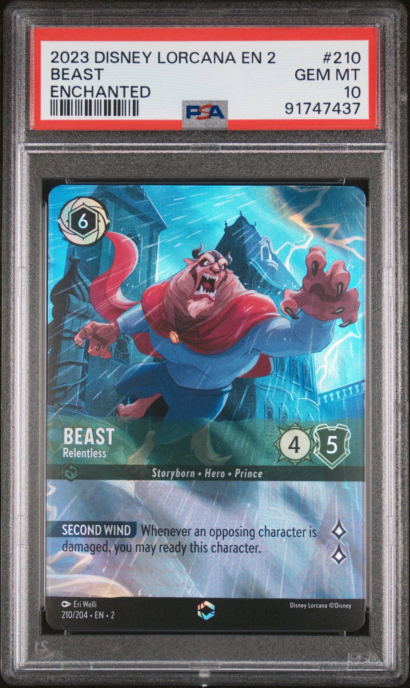 PSA 10 Beast - Relentless Enchanted