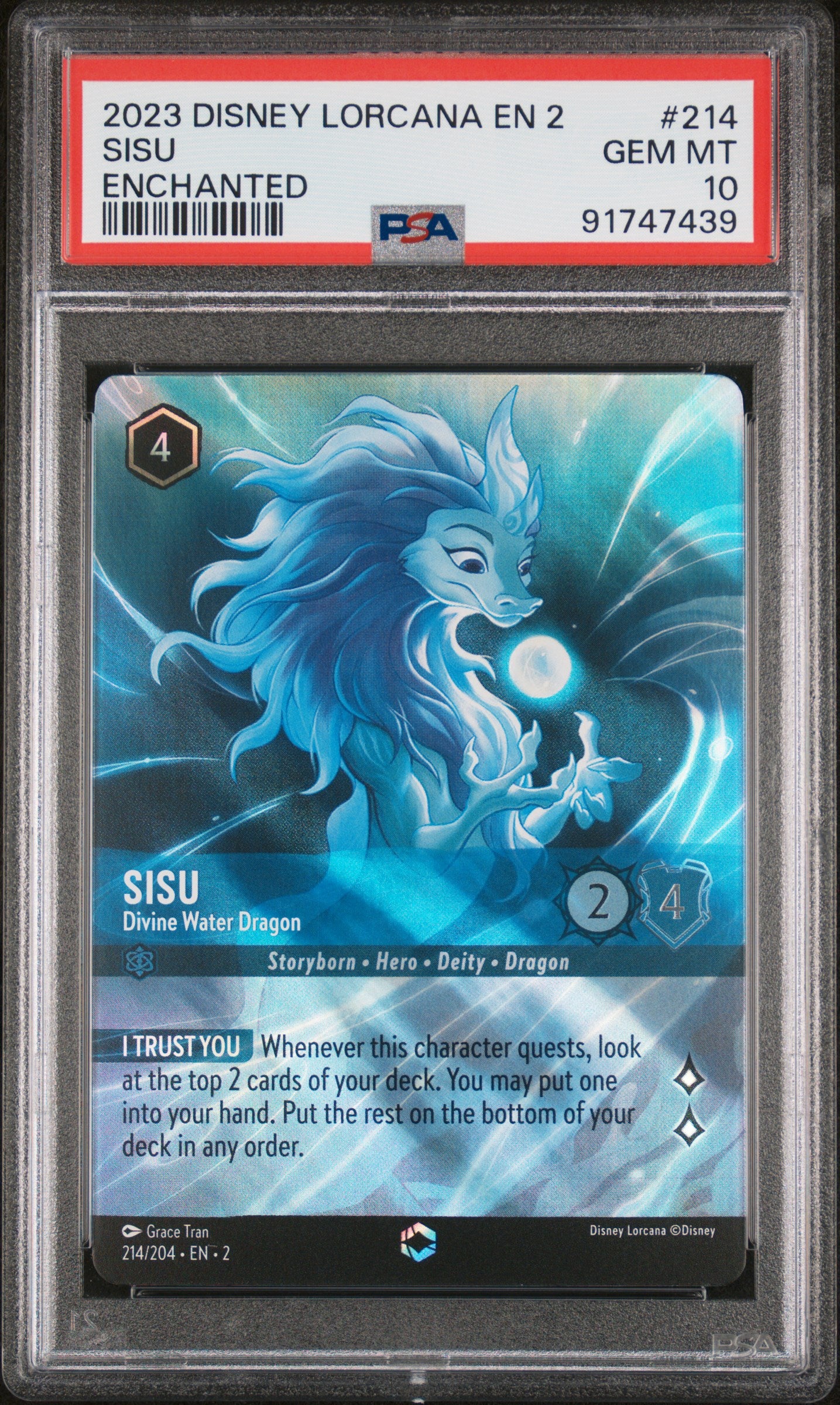 PSA 10 Sisu - Divine Water Dragon Enchanted