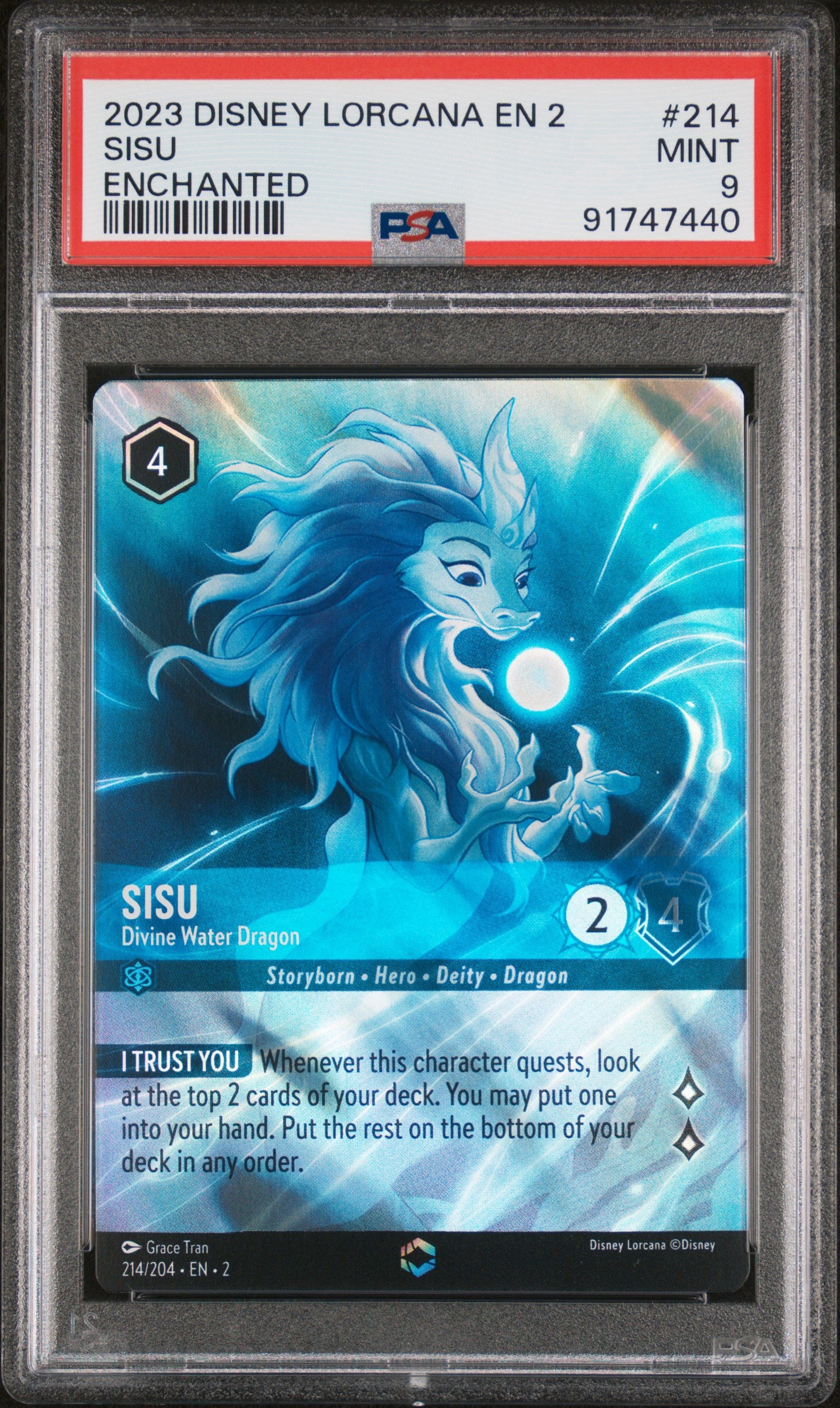 PSA 9 Sisu - Divine Water Dragon Enchanted